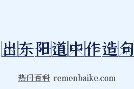 出东阳道中作造句是什么意思的图片